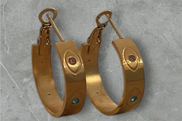 Gem Hoop Earrings